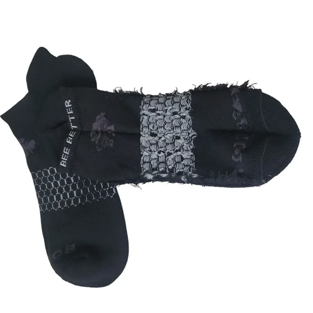 Bombas ankle socks tech ankle 5 pairs women/men sz large honeycomb cushion black